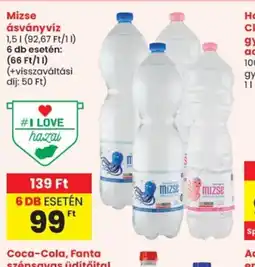 Spar Mizse ásványvíz ajánlat