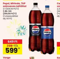 Spar Pepsi, Mirinda, 7UP üdítőital ajánlat