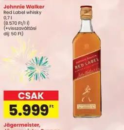 Spar Johnnie Walker Red Label whisky ajánlat