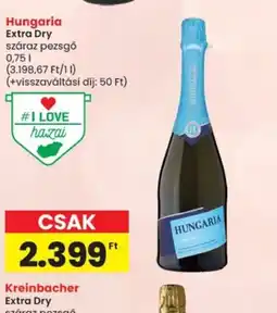 Spar Hungaria Extra Dry pezsgő ajánlat