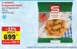 Spar S-BUDGET burgonyakrokett ajánlat