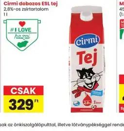 Spar Cirmi dobozos ESL tej ajánlat