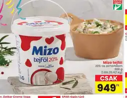 Spar Mizo tejföl ajánlat