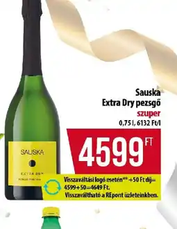 Coop Sauska Extra Dry pezsgő ajánlat