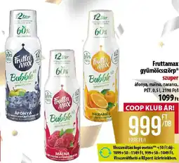 Coop Fruttamax gyümölcsszörp ajánlat