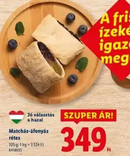 Lidl Matchás-áfonyás rétes ajánlat
