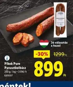 Lidl Pikok Pure Parasztkolbász ajánlat