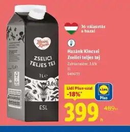 Lidl Hazánk Kincsei Zselici teljes tej ajánlat