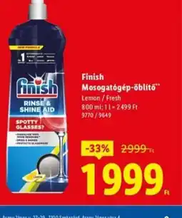 Lidl Finish Rinse & Shine Aid ajánlat