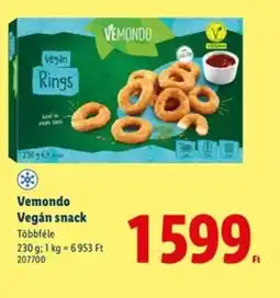 Lidl Vemondo Vegán snack ajánlat