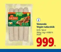 Lidl Vemondo Vegán rudacskák ajánlat