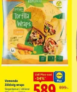 Lidl Vemondo Zöldség wraps ajánlat
