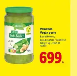 Lidl Vemondo Vegán pesto ajánlat