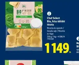 Lidl Chef Select Bio, friss töltött tészta ajánlat