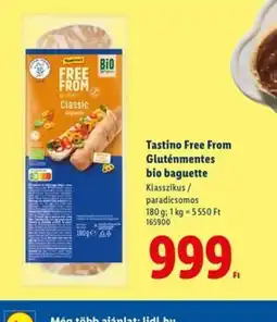 Lidl Tastino Free From bio baguette ajánlat
