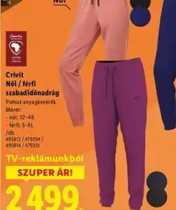 Lidl Crivit Spodnie dresowe ajánlat