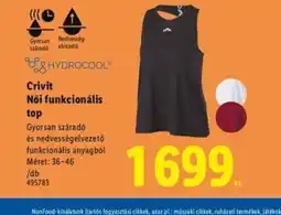 Lidl Crivit Női funkcionális top ajánlat