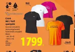 Lidl Crivit Női / férfi sportpóló ajánlat