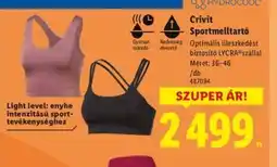 Lidl Crivit Sportmelltartó ajánlat
