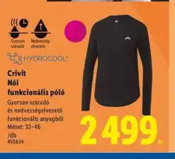Lidl Crivit Női funkcionális póló ajánlat