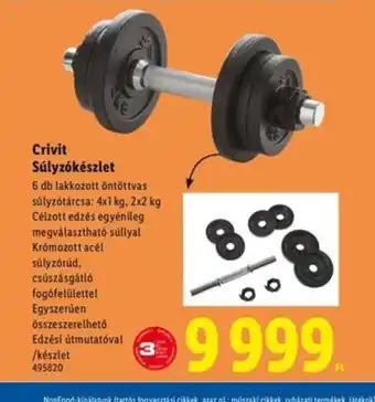 Lidl Crivit Súlyzókészlet ajánlat