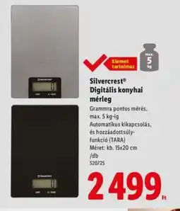 Lidl Silvercrest waga kuchenna ajánlat