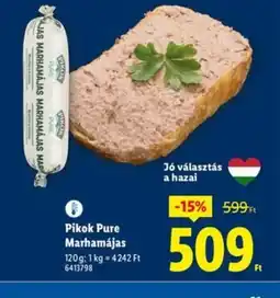 Lidl Pikok Pure Marhamájas ajánlat