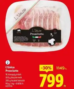 Lidl L'Unico Prosciutto ajánlat