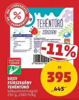PENNY Sissy Zsírszegény Tehéntúró ajánlat