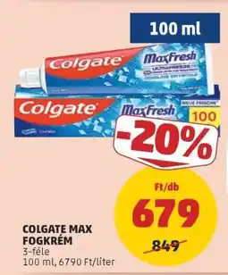 PENNY COLGATE MAX FOGKRÉM ajánlat