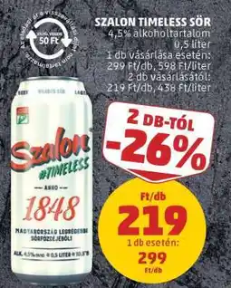 PENNY Szalon Timeless Sör ajánlat