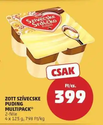 PENNY Zott Szívecske Puding Multipack ajánlat
