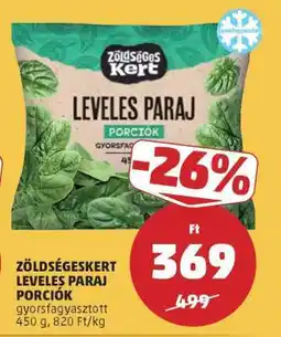 PENNY Zöldségeskert Leveles Paraj Porciók ajánlat