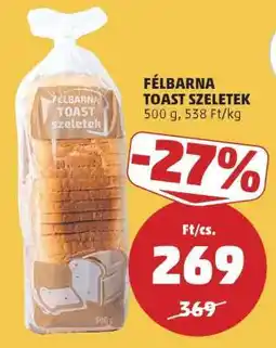 PENNY Félbarna Toast Szeletek ajánlat