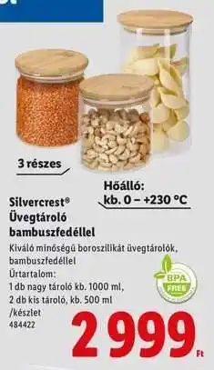 Lidl Silvercrest Üvegtároló bambuszfedéllel ajánlat