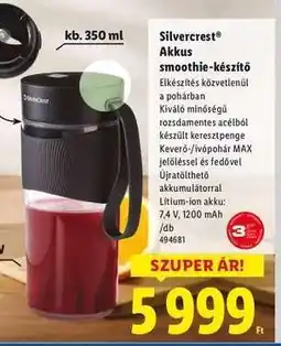 Lidl Silvercrest Akkus smoothie-készítő ajánlat