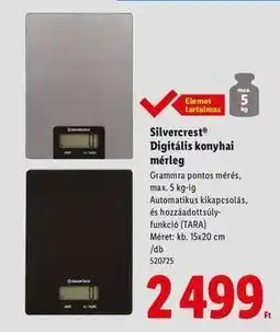 Lidl Silvercrest Digitális konyhai mérleg ajánlat