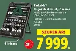 Lidl Parkside Dugókulcskészlet, 61 részes ajánlat