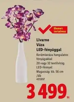 Lidl Livarno Váza LED-fényággal ajánlat