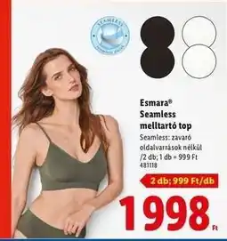 Lidl ESMARA Seamless melltartó top ajánlat