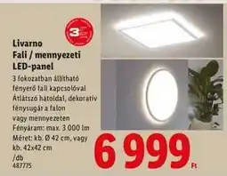 Lidl Livarno Fali / mennyezeti LED-panel ajánlat