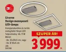 Lidl Livarno Design mennyezeti LED-lámpa ajánlat
