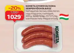 Auchan KOMETA GYORSVACSORA SERPENYŐS KOLBÁSZ ajánlat