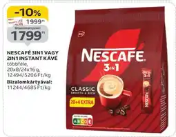 Auchan NESCAFÉ 3IN1 VAGY 2IN1 INSTANT KÁVÉ ajánlat