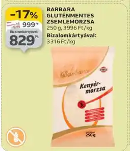 Auchan Barbara Gluténmentes Zsemlemorzsa ajánlat