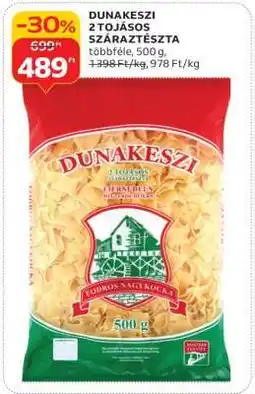 Auchan Dunakeszi 2 tojásos száraztészta ajánlat