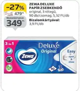 Auchan Zewa Deluxe papír zsebkendő ajánlat