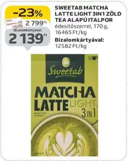 Auchan SWEETAB MATCHA LATTE LIGHT 3IN1 ZÖLD TEA ALAPÚ ITALPOR ajánlat