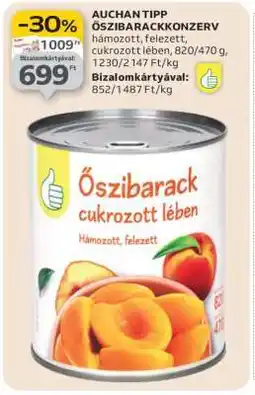 Auchan AUCHAN TIPP ŐSZIBARACKKONZERV ajánlat