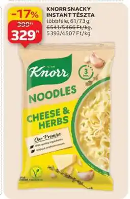 Auchan KNORR SNACKY INSTANT TÉSZTA ajánlat